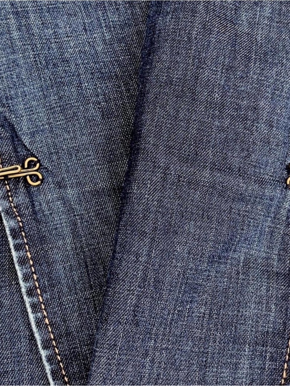 CHICOS Denim Military-Style Jacket - Blue - Picture 5 of 12